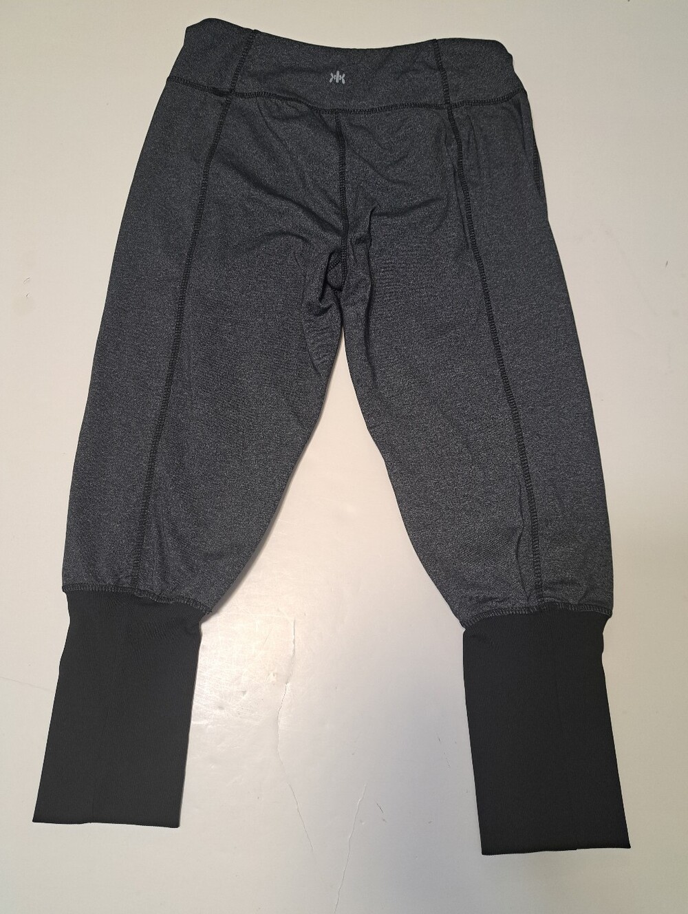 Kyodan Leggings Gray Black Fitted Cropped Athletic Yoga Pants Workout Medium